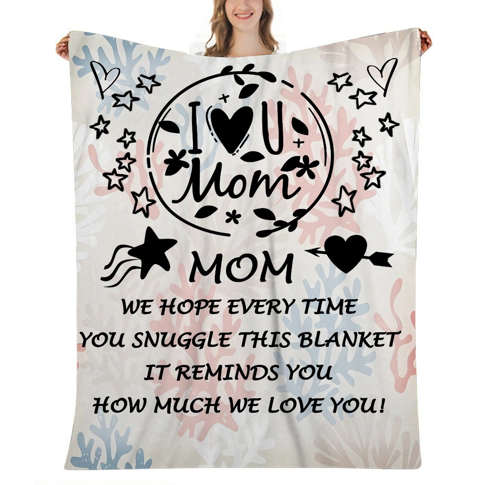 Mothers Day Gift Letter Blanket- Soft Throw Blanket -3D Printed Blanket Home Decoration for Sofa,Bed,32x48 inches(#538,32x48'')A