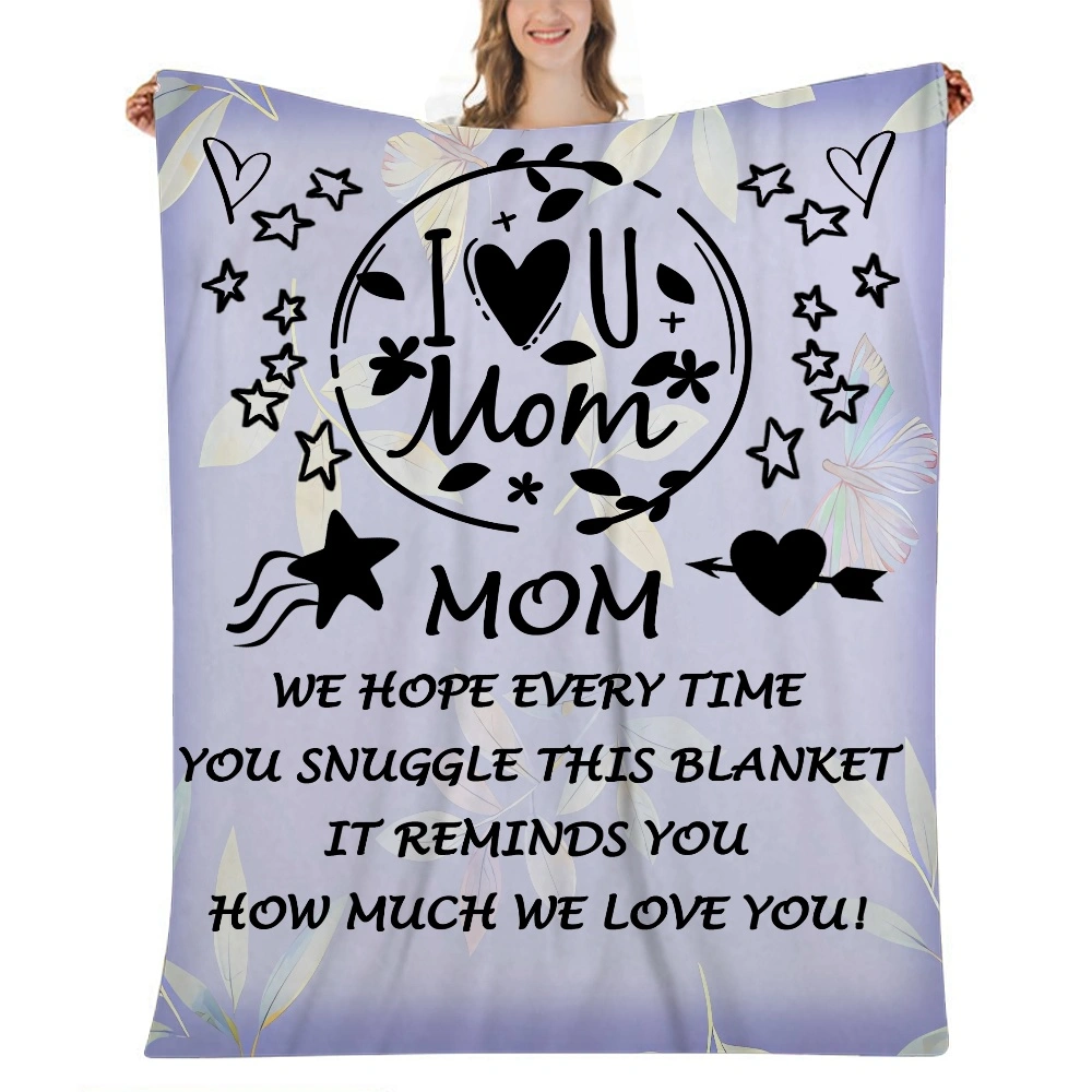 Mothers Day Gift Letter Blanket- Throw Blanket for Couch,Blanket Versatile for Bed,32x48 inches - Super Soft Warm Decorative Blanket for Chair,Sofa and Living Room(#641,32x48'')A