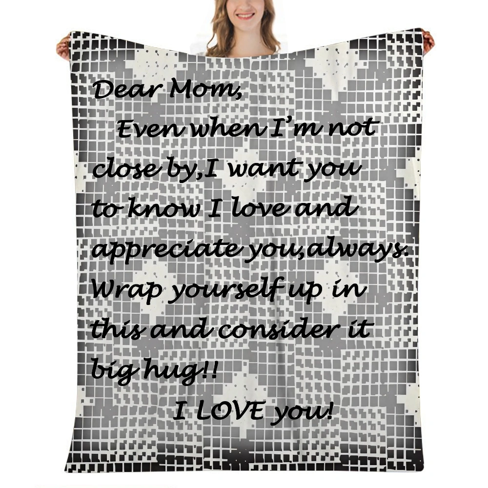 Mom Blanket Gift- Blanket,3D Printed Blanket Shape,Soft Plush Flannel Throw Decorative for Bed Couch and Sofa,32x48 inches(#445,32x48'')A