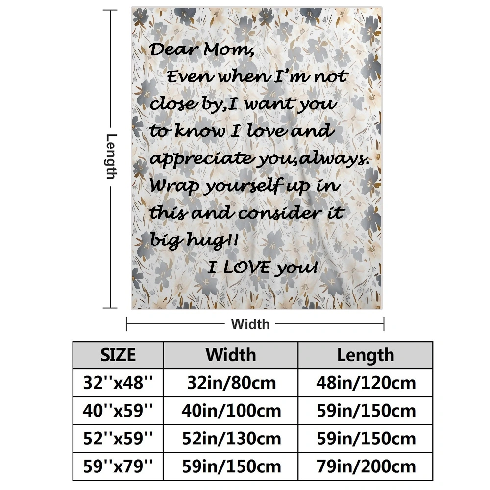 Blankets Anniversary Birthday Gift for Mom from Daughter Son,Dear Mom Blanket for Mother's Day,Super Soft Flannel Throw Blankets for Christmas Valentines Day for Bed Couch,32x48''(#344,32x48'')A
