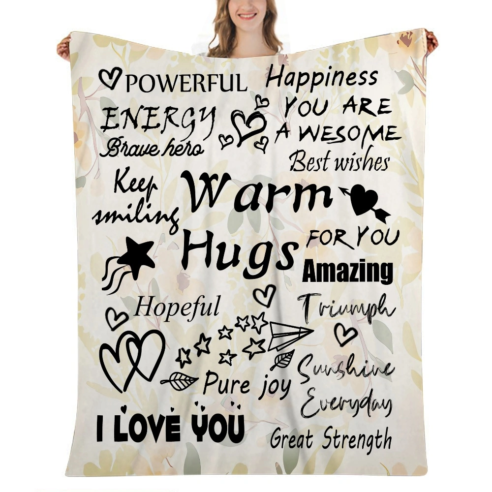 I Love You Mom Gift Blanket,Cute Pattern Blanket Soft Cozy Portable Fuzzy Throw Blankets for Sofa Bed - 32x48 inches(#830,32x48'')A