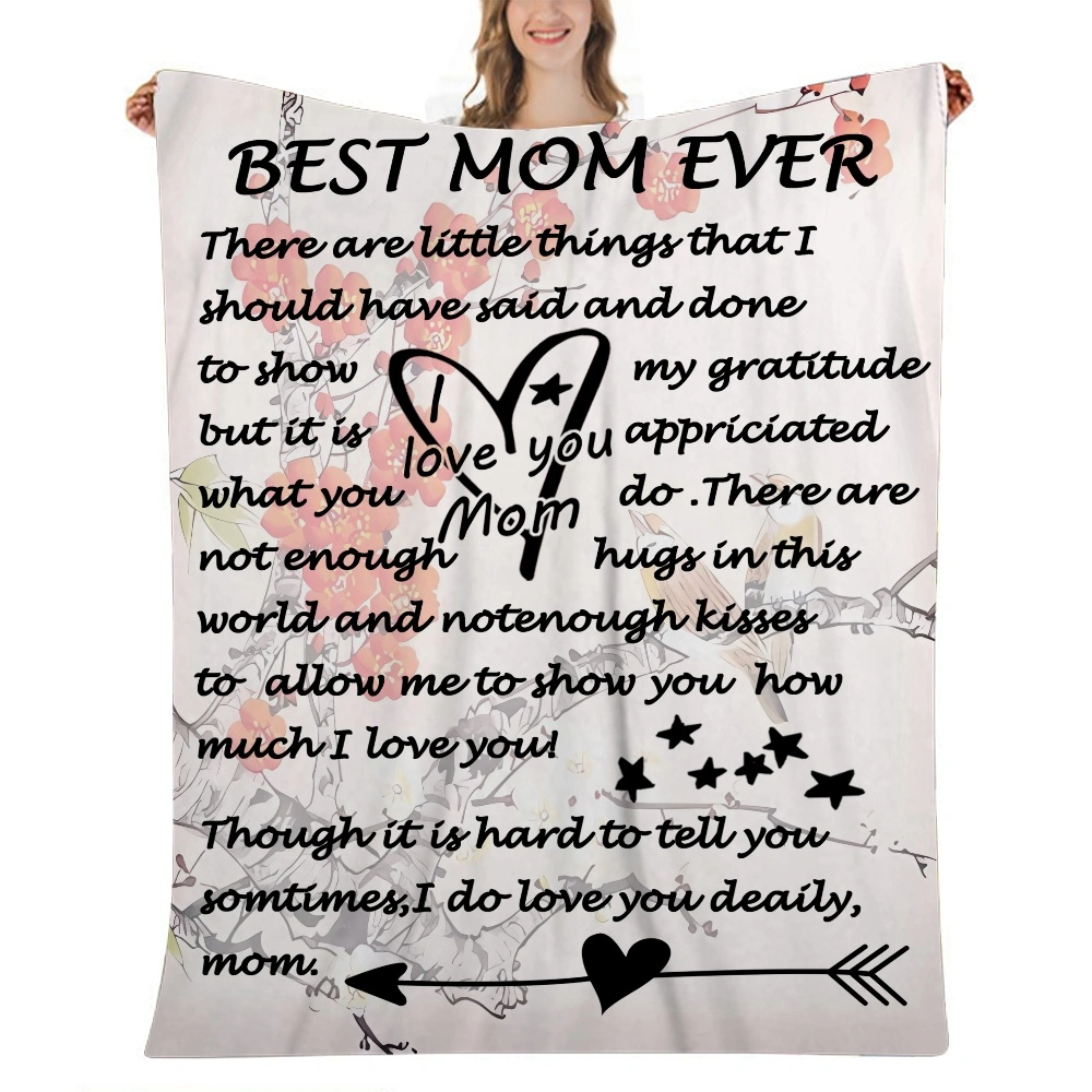 Gifts for Mom Blanket,Throw Blanket Gift Set from Daughter Son,Birthday Gifts for Mom,Soft Bed Flannel  Blanket Gift for Mom on Mother's Day Christmas,32x48''(#246,32x48'')A