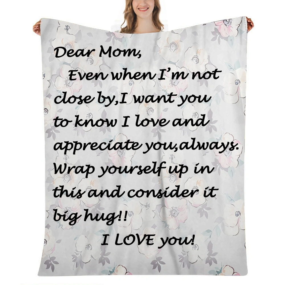 Mom Blanket Gift- ted Throw Blanket for Couch,Soft,Cozy Machine Washable Cotton Sofa Blankets,Heavy Weight,32x48 inches(#443,32x48'')A