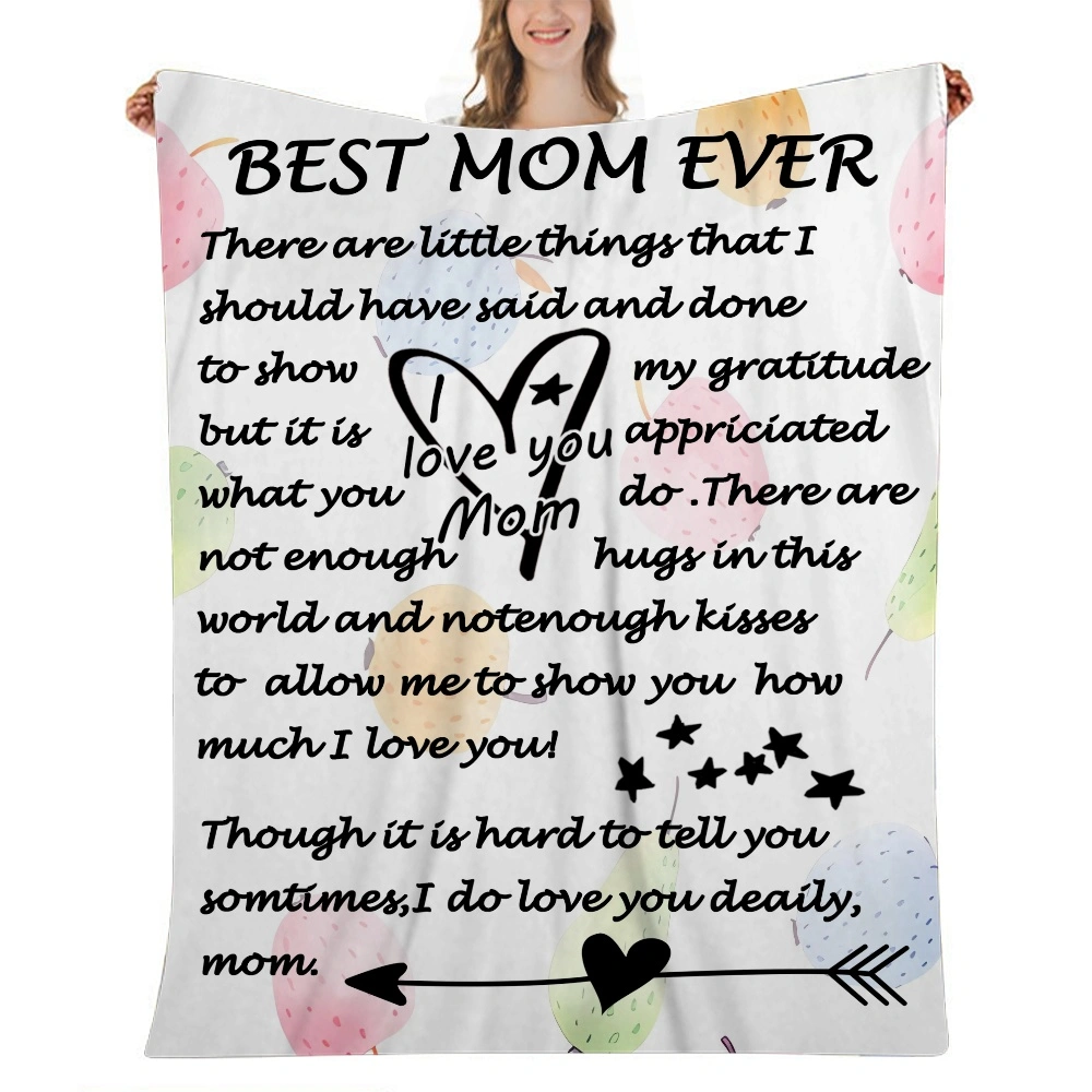 Mothers Day Fleece Blanket,Purple Thick Warm Blankets for Winter,Super Soft Cozy Fuzzy Bed Blanket 32x48 inches(#058,32x48'')A