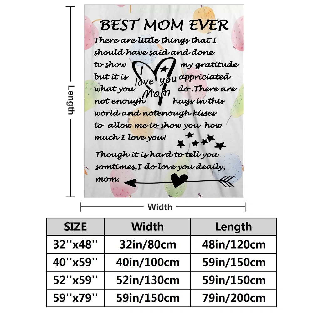 Mothers Day Fleece Blanket,Purple Thick Warm Blankets for Winter,Super Soft Cozy Fuzzy Bed Blanket 32x48 inches(#058,32x48'')A
