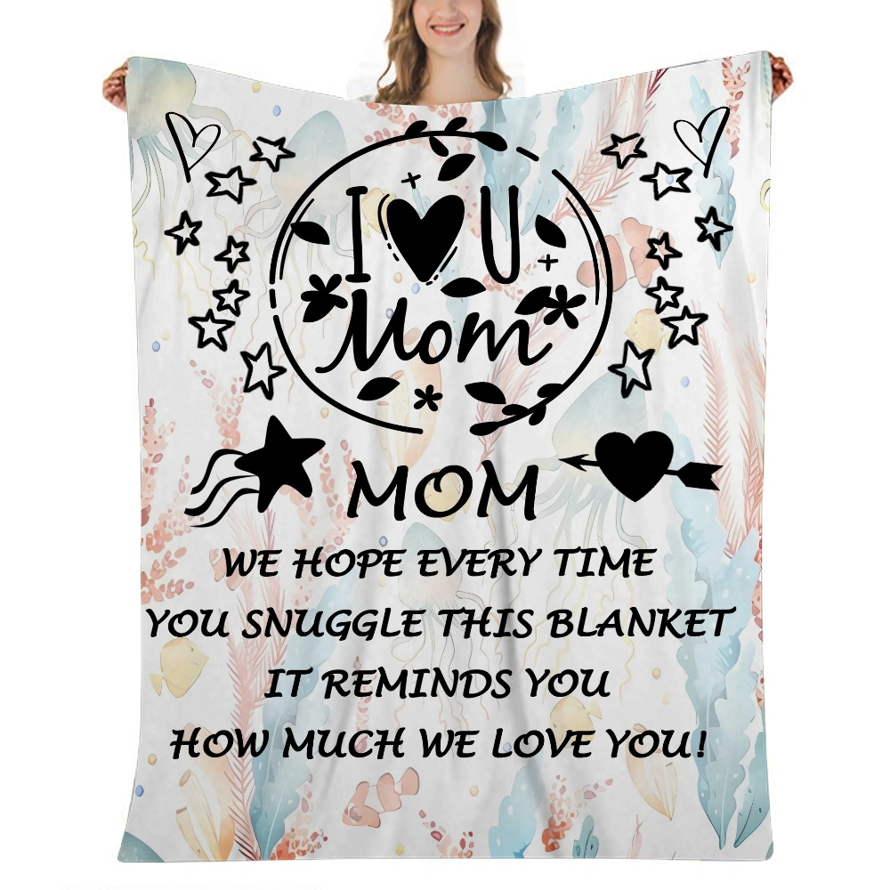 Mothers Day Gift Letter Blanket- Blanket Throw 32x48 inches,Soft Throw Blanket,Big Blankets,Throw Blankets for Bed Sofa(#551,32x48'')A