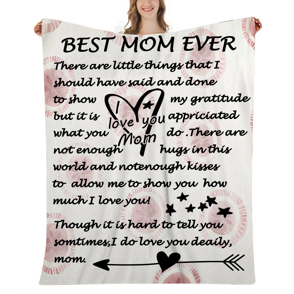 To My Mom Blanket - Super Soft Flannel Fleece Gift Blanket for Mother's Day Thanksgiving Christmas Birthday Presents Throw Blankets for Sofa Couch Bed Travel,32x48''(#260,32x48'')A