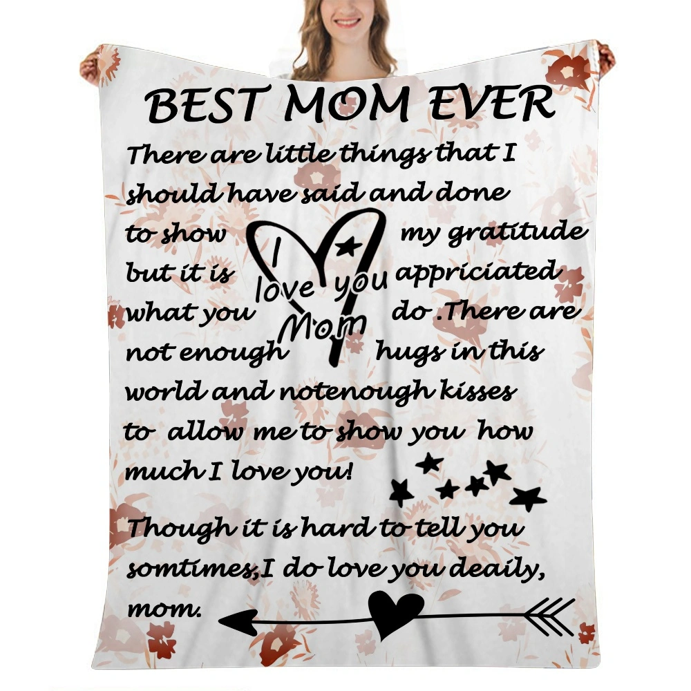 Gifts for Mom from Son,Romantic Mom Birthday Gifts from Son to My Mom Flannel Blanket for Mom from Son Mother Day Birthday Presents for Mom Soft Throw Blanket,32x48''(#264,32x48'')A