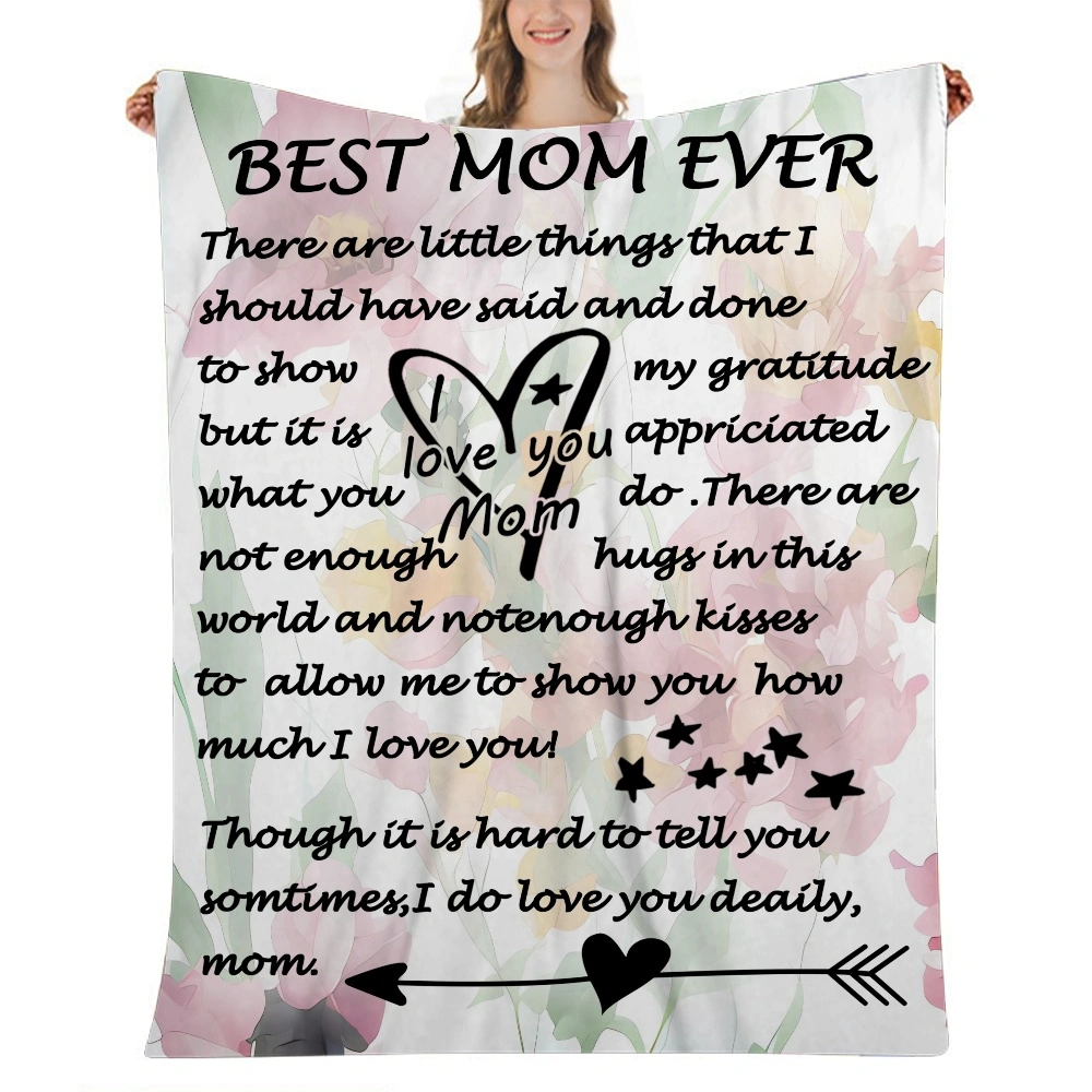 Mothers Day Fleece Blanket Lightweight Super Soft and All Season Warm Fuzzy Plush Cozy Luxury Bed Blankets 32x48 inches(#068,32x48'')A