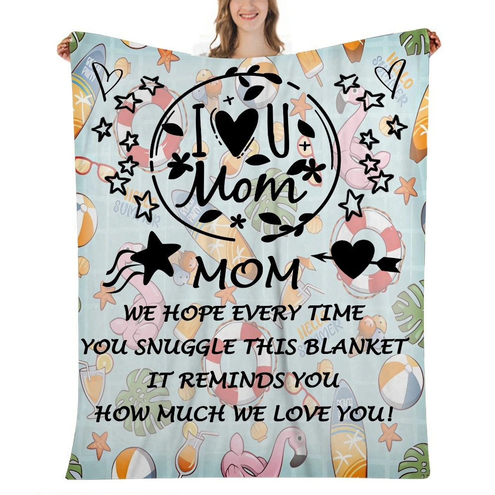 Mothers Day Gift Letter Blanket- Rooms Blanket 32x48 inches Bed Throws Blankets for Sofas Soft Fluffy Thick Warm Blanket  Throw(#562,32x48'')A