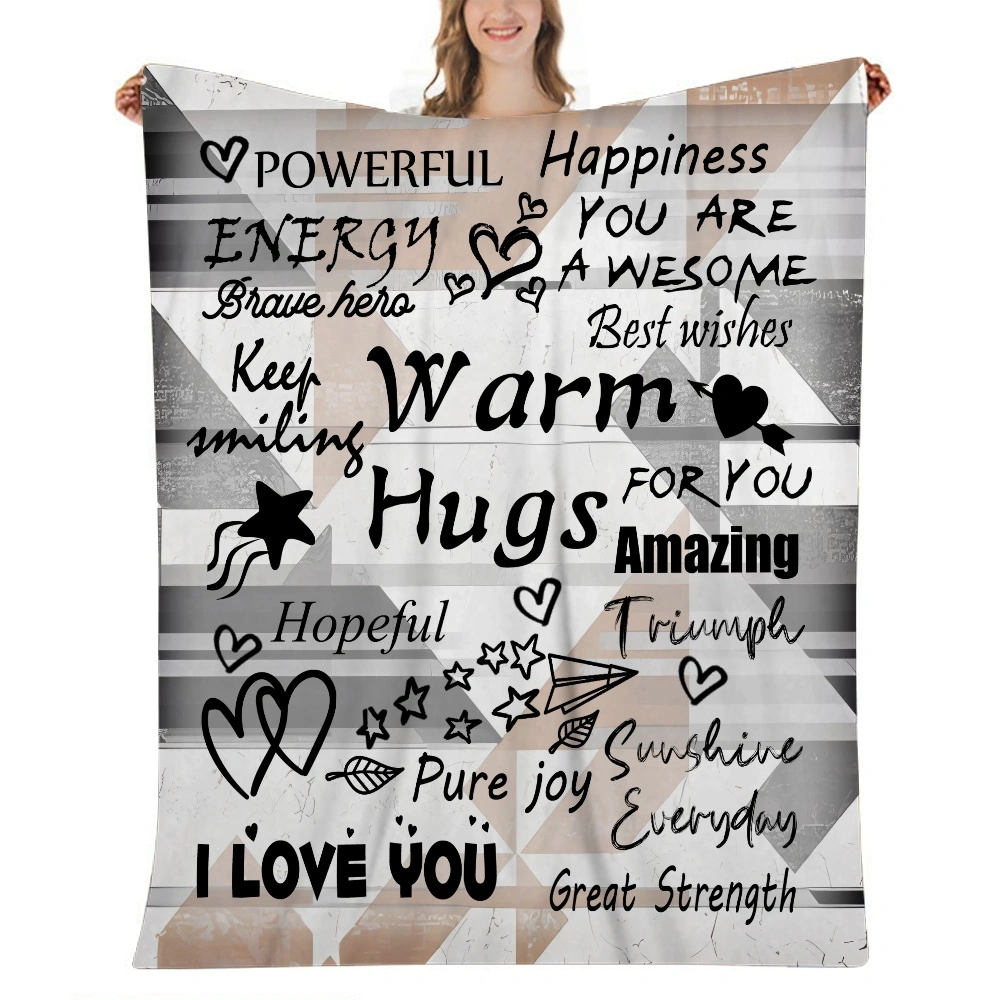 Mom Blanket Gift- Flannel Fleece Throw Blanket,32x48 Inch - Cozy Lightweight Thick Blanket - All Seasons Suitable for Women,Men and Kids(#466,32x48'')A