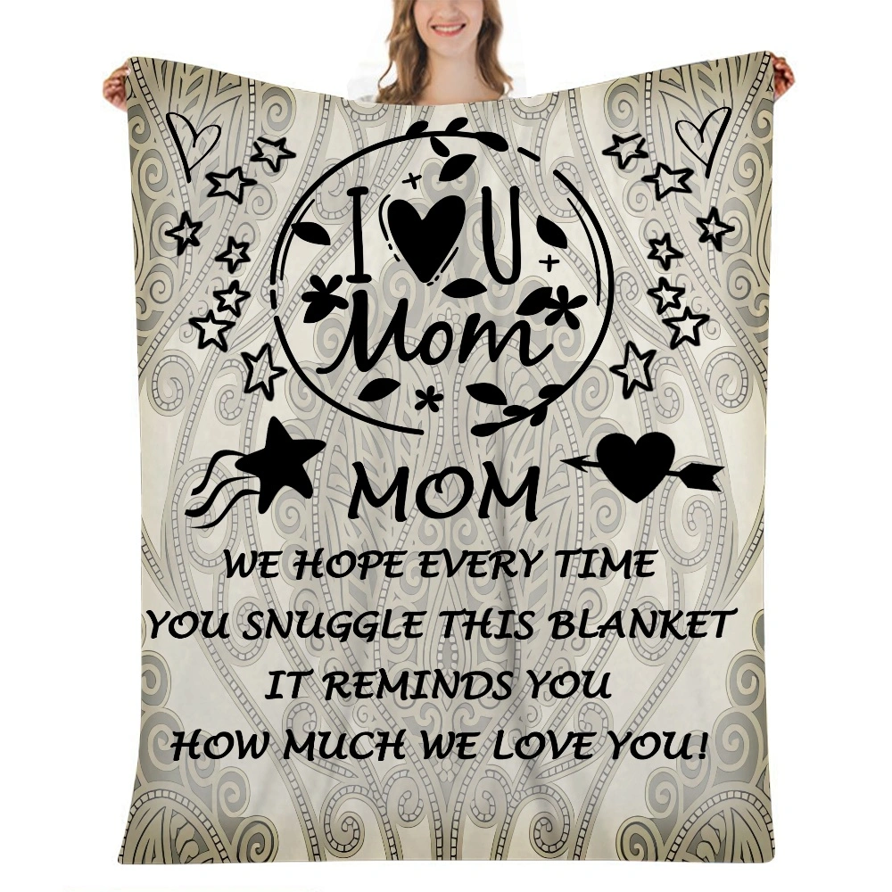 Mothers Day Gift Letter Blanket- Chunky Throw Blanket,Luxury Soft Cozy Chenille Throw Blanket,Throw Bed Blanket for Couch,Sofa,Home Decor,Gift - Machine Washable ( 32x48 inches)(#664,32x48'')A