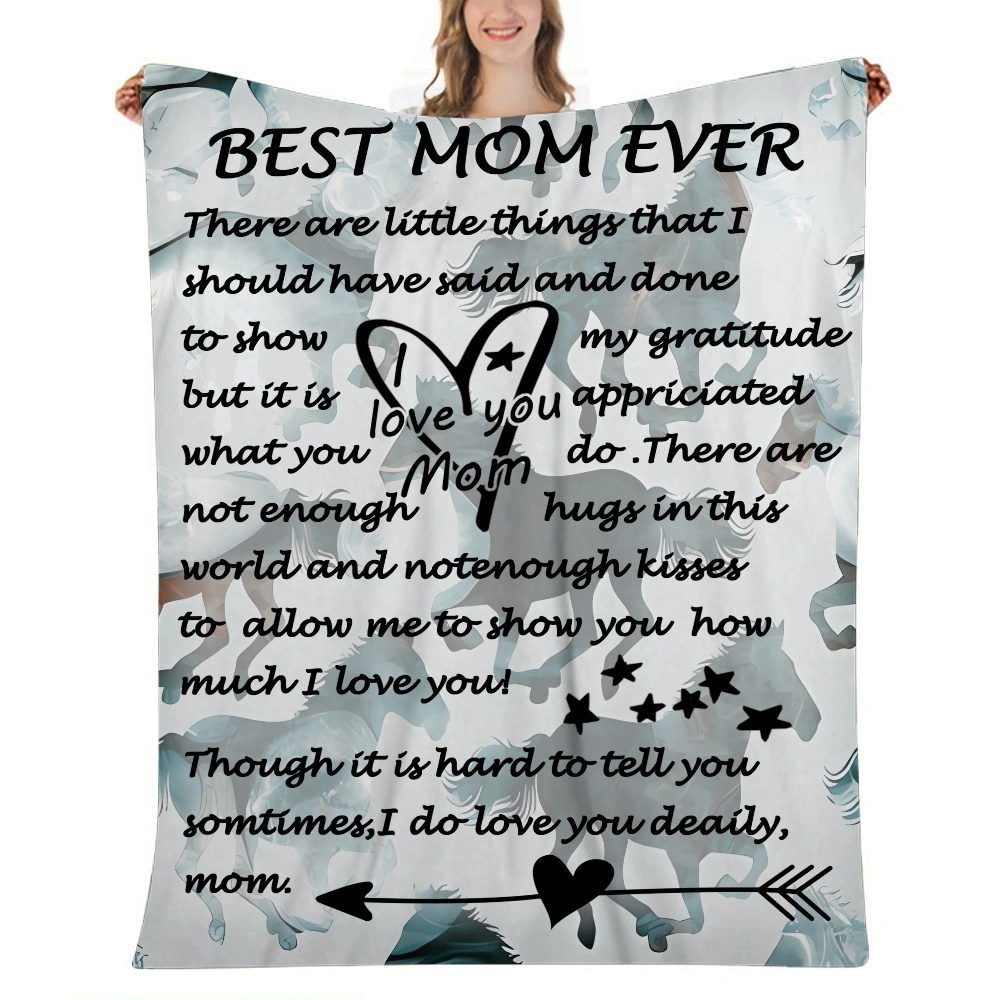 Mothers Day Fleece Throw Blanket for Couch - Lightweight Plush Fuzzy Cozy Soft Blankets and Throws for Sofa,32x48 inches(#073,32x48'')A