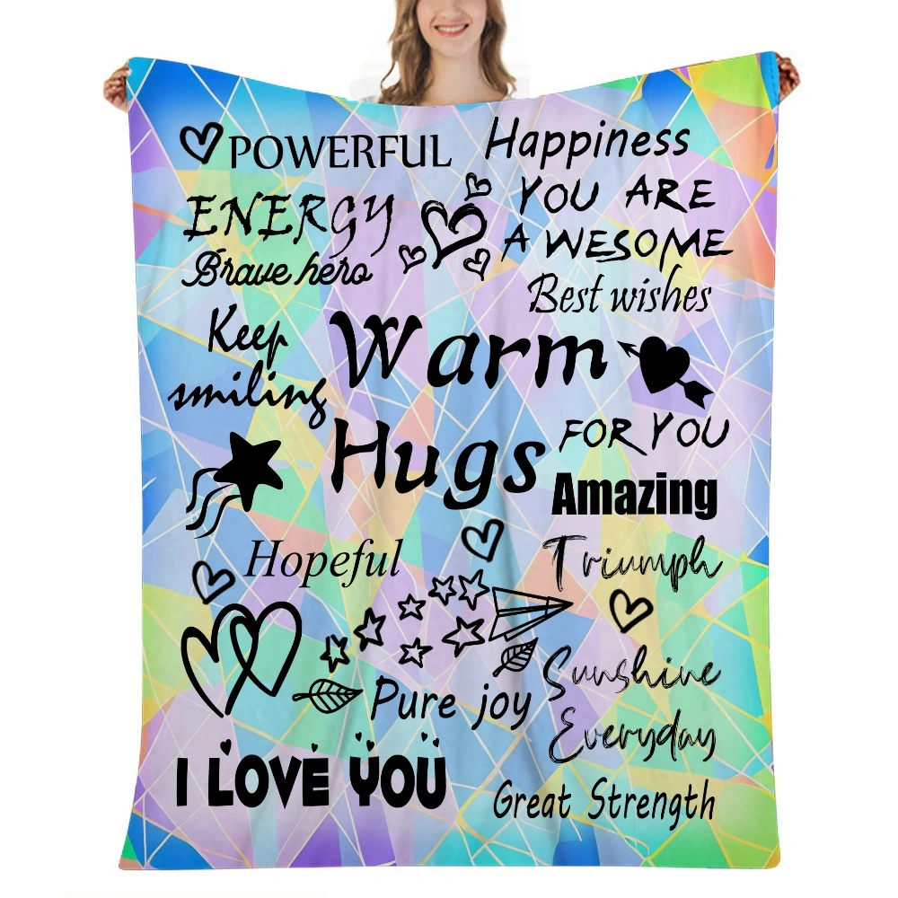 I Love You Mom Gift Blanket,Throw Blanket 32x48 inches Flannel Blankets for Bedding Couch Sofa Living Room Throws All Season(#848,32x48'')A