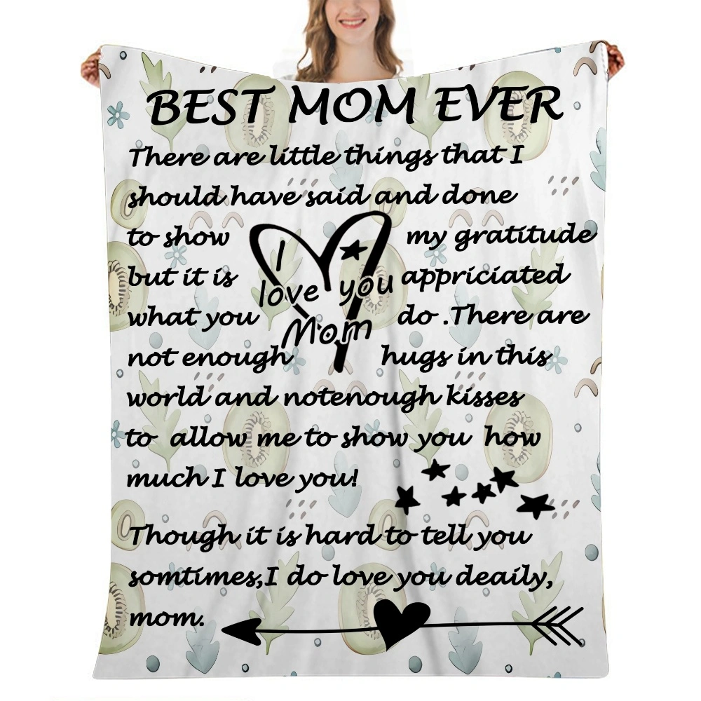 Mothers Day Fleece Throw Blanket for Couch,Soft Cozy Striped Flannel Blankets for Sofa Bed Warm Lightweight ( 32x48 inches)(#074,32x48'')A