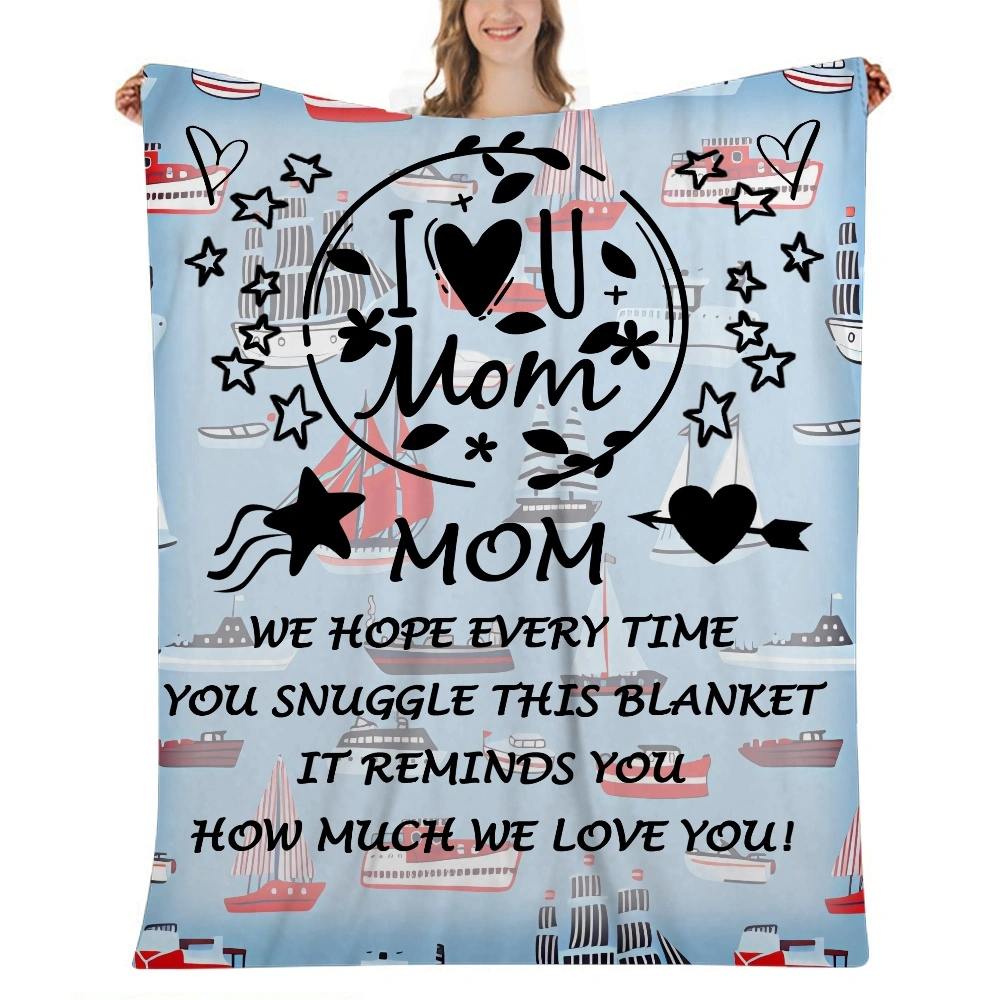 Mothers Day Gift Letter Blanket- Fleece Blanket Throw Size Lightweight Super Soft Cozy Luxury Bed Blanket Factory Shop,32x48 inches(#570,32x48'')A