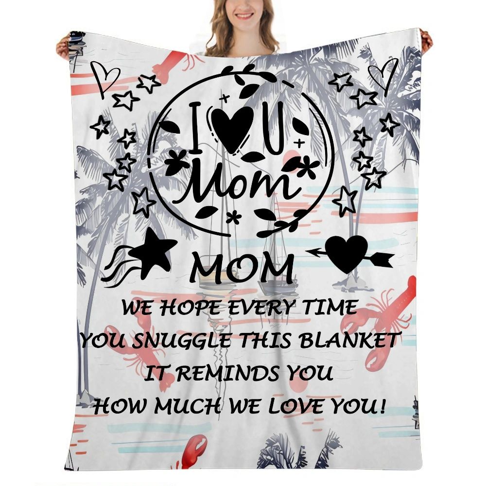 Mothers Day Gift Letter Blanket- Throw Blankets,Super Soft Warm Cozy Fluffy Blankets for Couch Bed Sofa Camping Travel- 32x48 inches(#574,32x48'')A