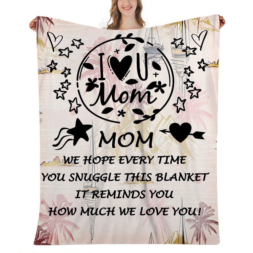 Mothers Day Gift Letter Blanket- Throw Blanket 3d Print Textured Throw Blanket Farmhouse Soft Cozy Warm Couch Blanket,32x48 inches(#573,32x48'')A