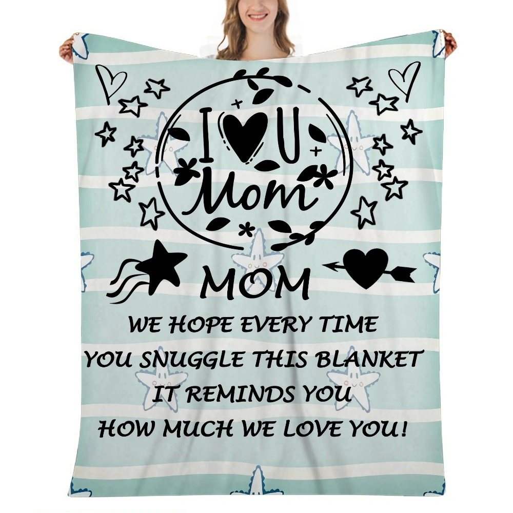 Mothers Day Gift Letter Blanket- Super Soft Flannel Throw Blanket Comfortable Cozy Blanket for Couch Sofa Living Room Gifts 32x48 inches(#581,32x48'')A