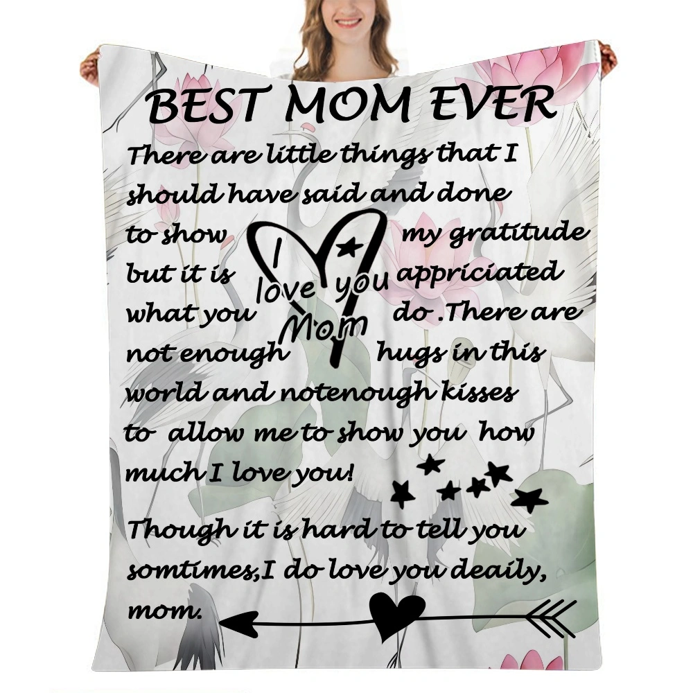 Gifts for Mom from Daughter or Son - Soft Flannel Hug Father Throw Blanket Thanksgiving,Christmas,Mother's Day,Birthday Gifts,32x48''(#186,32x48'')A