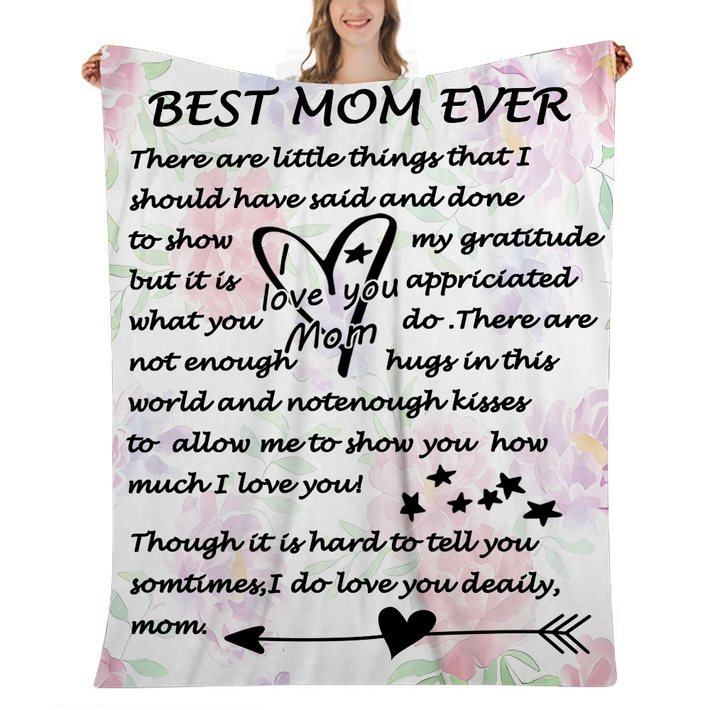 Best Birthday Gifts for Mom,Premium Gift for Mother's Day from Daughter Son,Soft Flannel Throw Blanket Present for Moms Christmas,Bed Blanket Presents to Dear Mom,32x48''(#289,32x48'')A