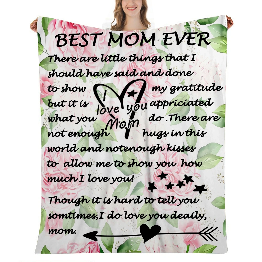 Mothers Day Blanket Cartoon Throw Blankets 32x48 inches Flannel Soft Cozy Fleece for Sofa Bed Decor Boys Adults Birthday Gifts,Full(#093,32x48'')A