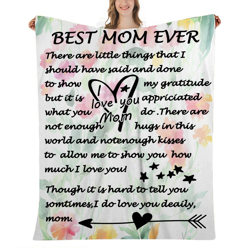 Mothers Day Fleece Blankets Throw Blankets for Couch & Bed,Plush Cozy Fuzzy Blanket 32x48 inch,Super Soft & Warm Blankets for Winter(#095,32x48'')A