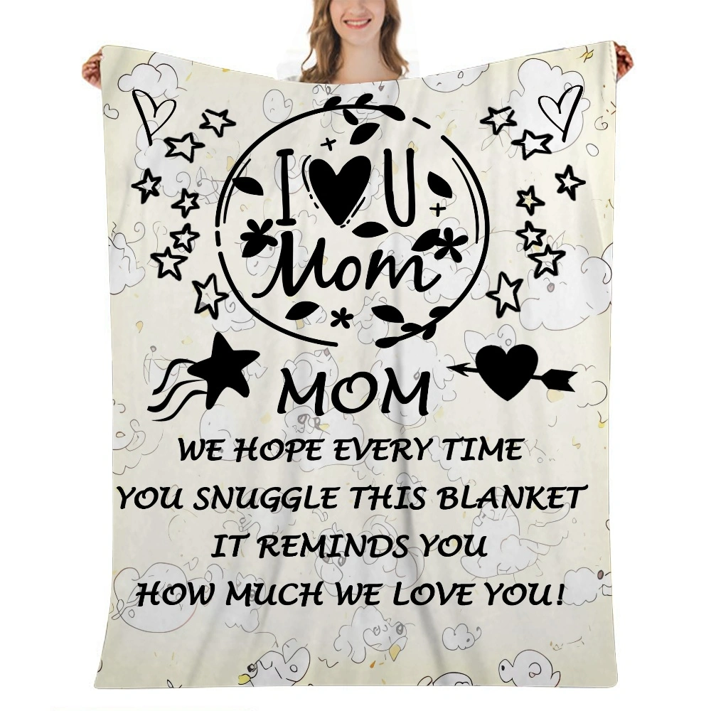 Mothers Day Gift Letter Blanket- Throw Blanket Checkered Blanket Sofa Decorative Blanket for Couch Chair or Bed Throw Blanket | 32x48 inches(#592,32x48'')A