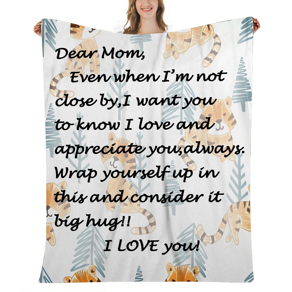 Mom Blanket Gift- Throw Blankets Warmer Comfort Plush Cozy Decor for Home Bed Couch( 32x48 inches)(#395,32x48'')A