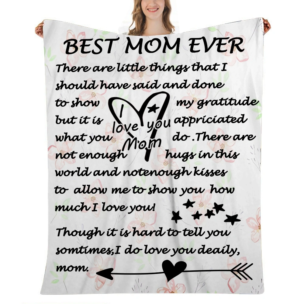 Gifts for Mom on Mothers Day from Daughter Son,Throw Blanket for Mom Birthday Anniversary Presents,Soft Bed Flannel Blanket for Christmas,32x48''(#198,32x48'')A