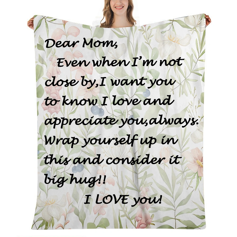 Mom Blanket Gift- Fleece Throw Blanket,Cozy Decor Throws for Sofa Bed Couch Chair or Dorm 32x48 inches(#402,32x48'')A