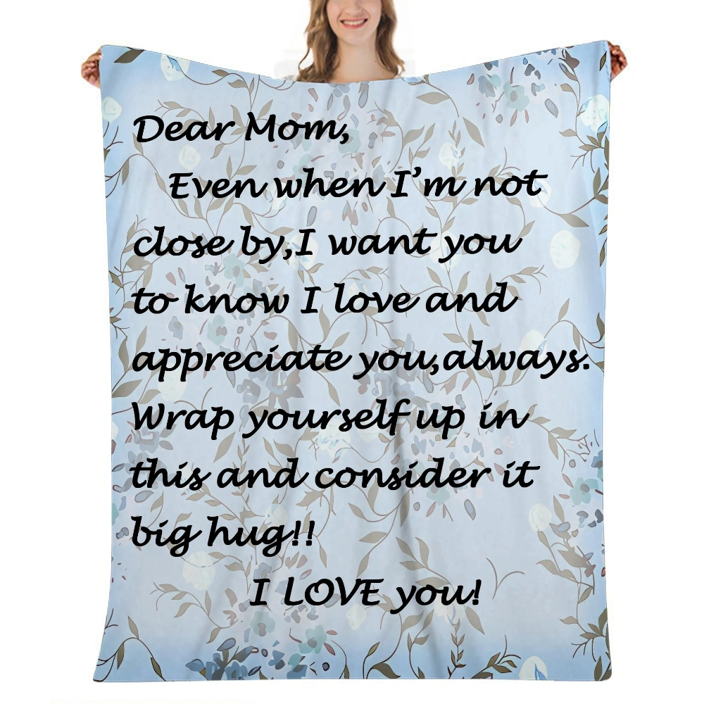 Mom Blanket Gift- Plush Fleece Throw Blanket for Couch,Bed and Sofa ( 32x48 inches) Soft,Warm,Lightweight(#405,32x48'')A