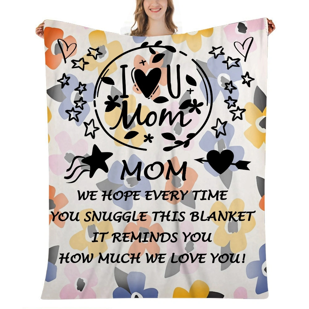 Mothers Day Gift Letter Blanket- Throw Blanket,Super Soft Fuzzy Blanket for Couch,Sofa,Bed,Washable Fluffy Thick Shaggy Warm Blanket,32x48 inches(#604,32x48'')A