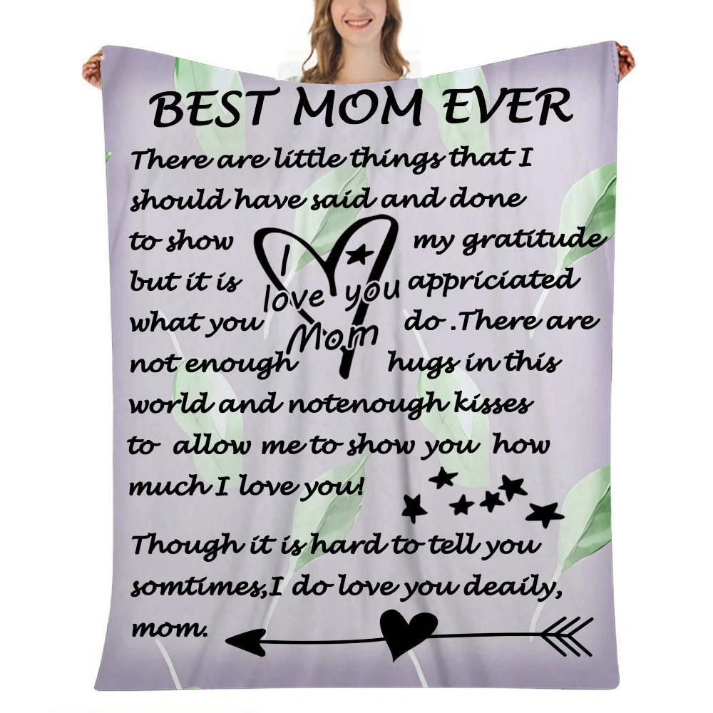 To My Mom Blanket from Daughter Son,Birthday Gifts for Mom Women I Love You Mom Flannel Throw Blanket Soft Warm Mothers Day Thanksgiving Gift,32x48''(#210,32x48'')A