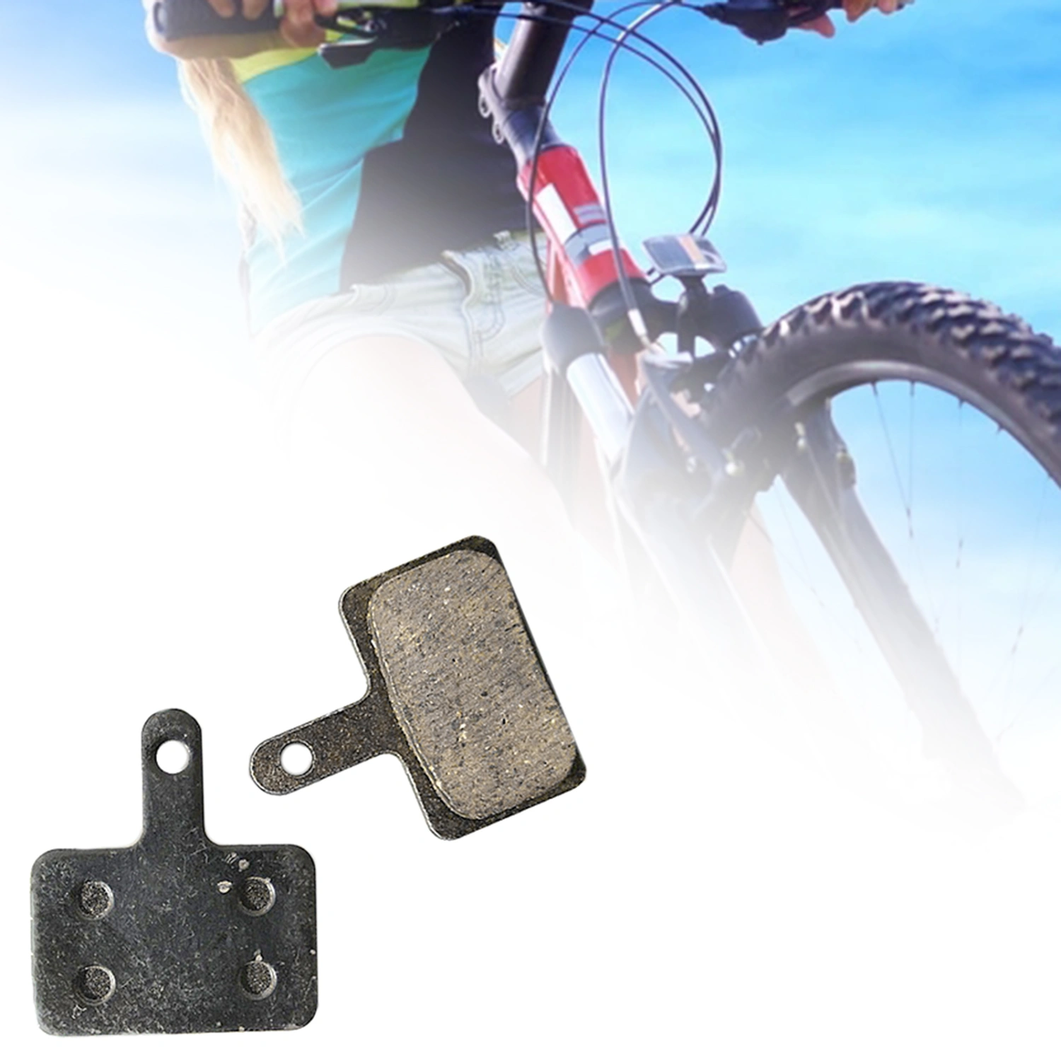 1 Pair Bicycle Brake Pad Compact No Noise Semi-metal Detachable Brake Disc Pad for MTB Road Bike