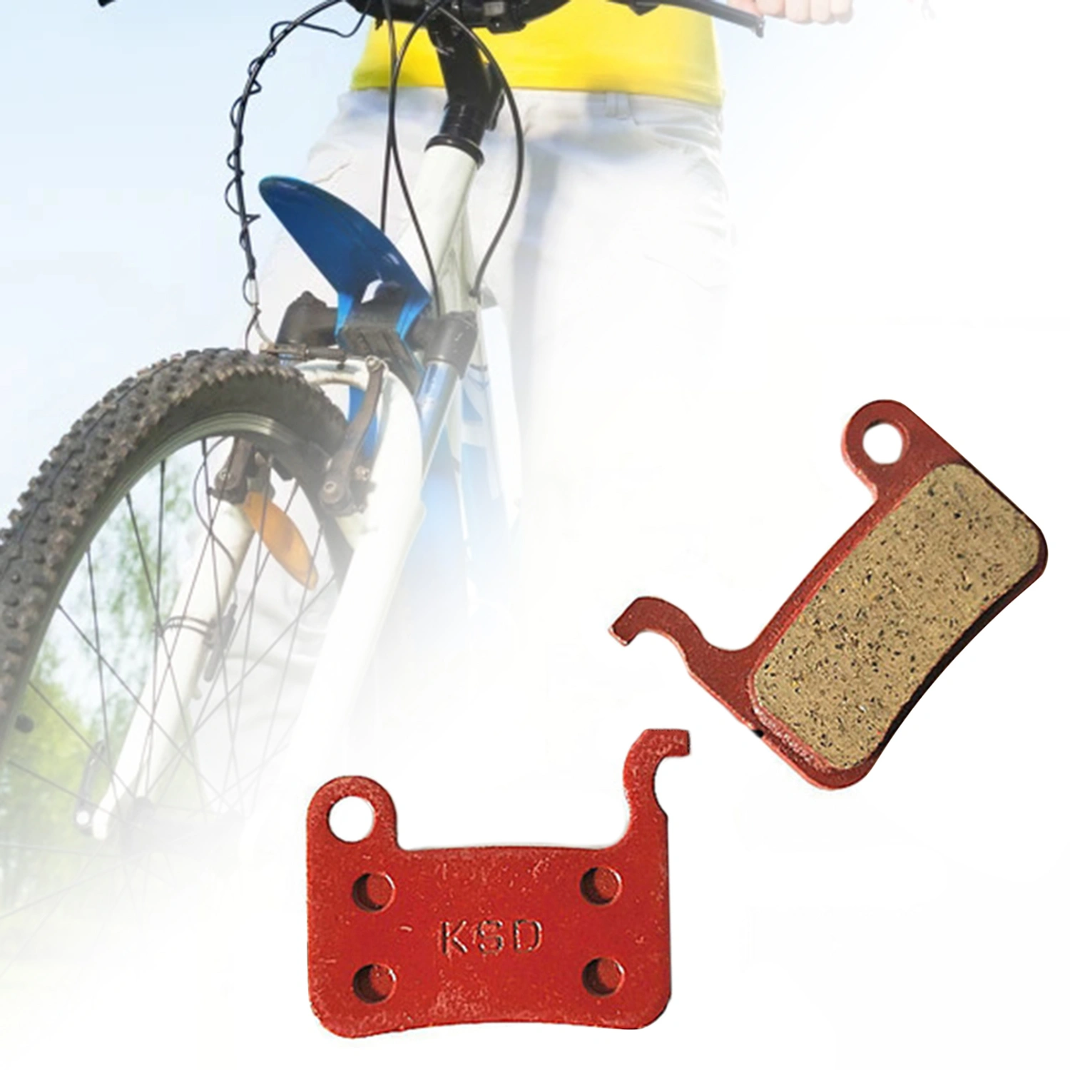 1 Pair Bicycle Brake Pad Compact No Noise Semi-metal Detachable Brake Disc Pad for MTB Road Bike