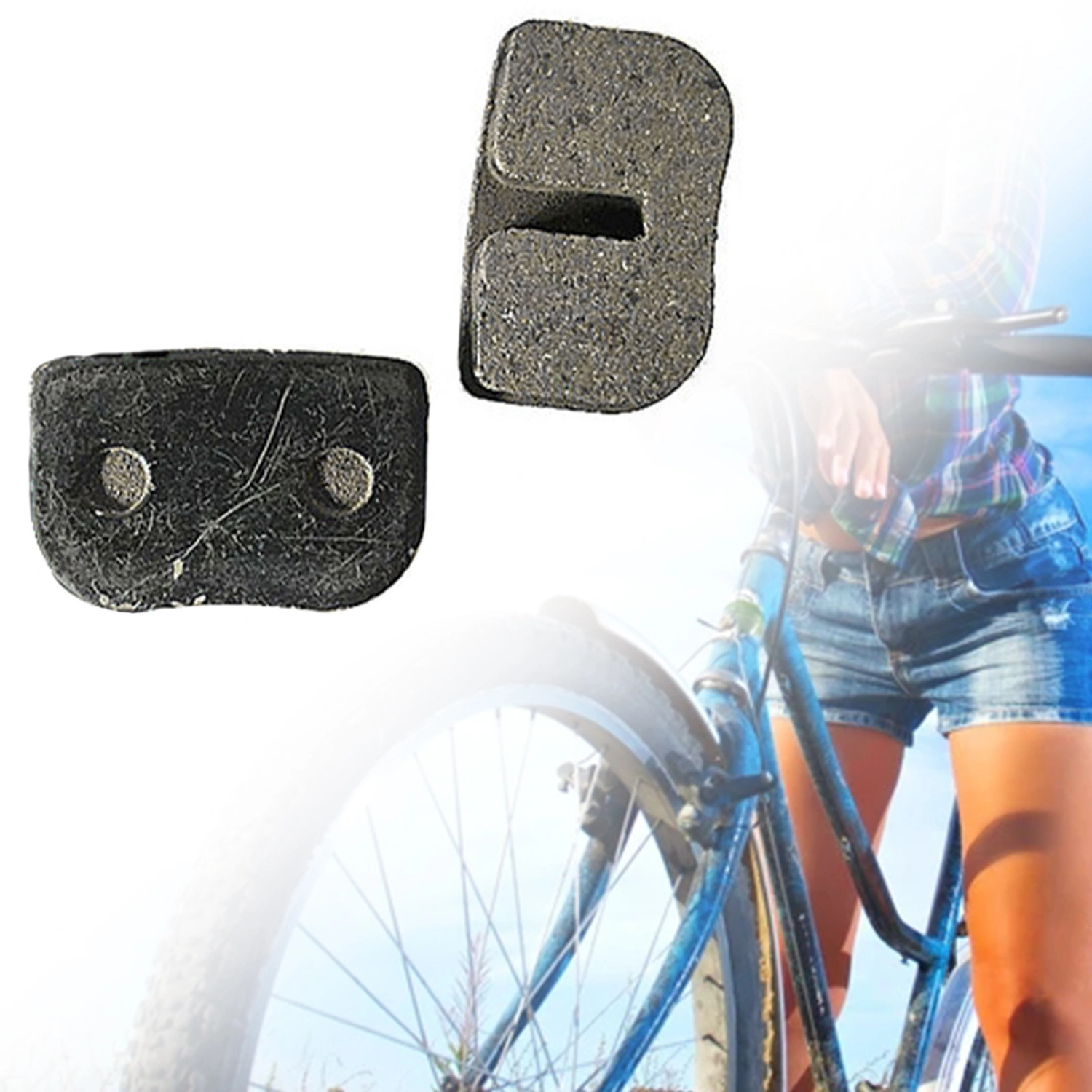 1 Pair Bicycle Brake Pad Compact No Noise Semi-metal Detachable Brake Disc Pad for MTB Road Bike