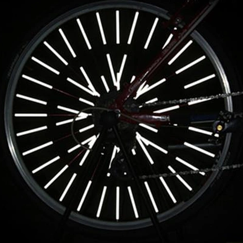 12Pcs Bicycle Wheel Spoke Reflector Reflective Mount Clip Tube Warning Strips