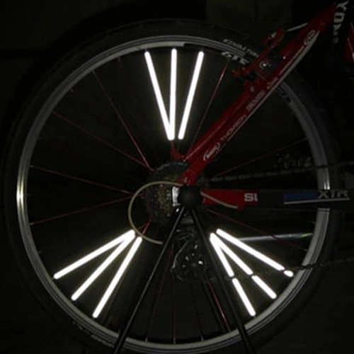 12Pcs Bicycle Wheel Spoke Reflector Reflective Mount Clip Tube Warning Strips