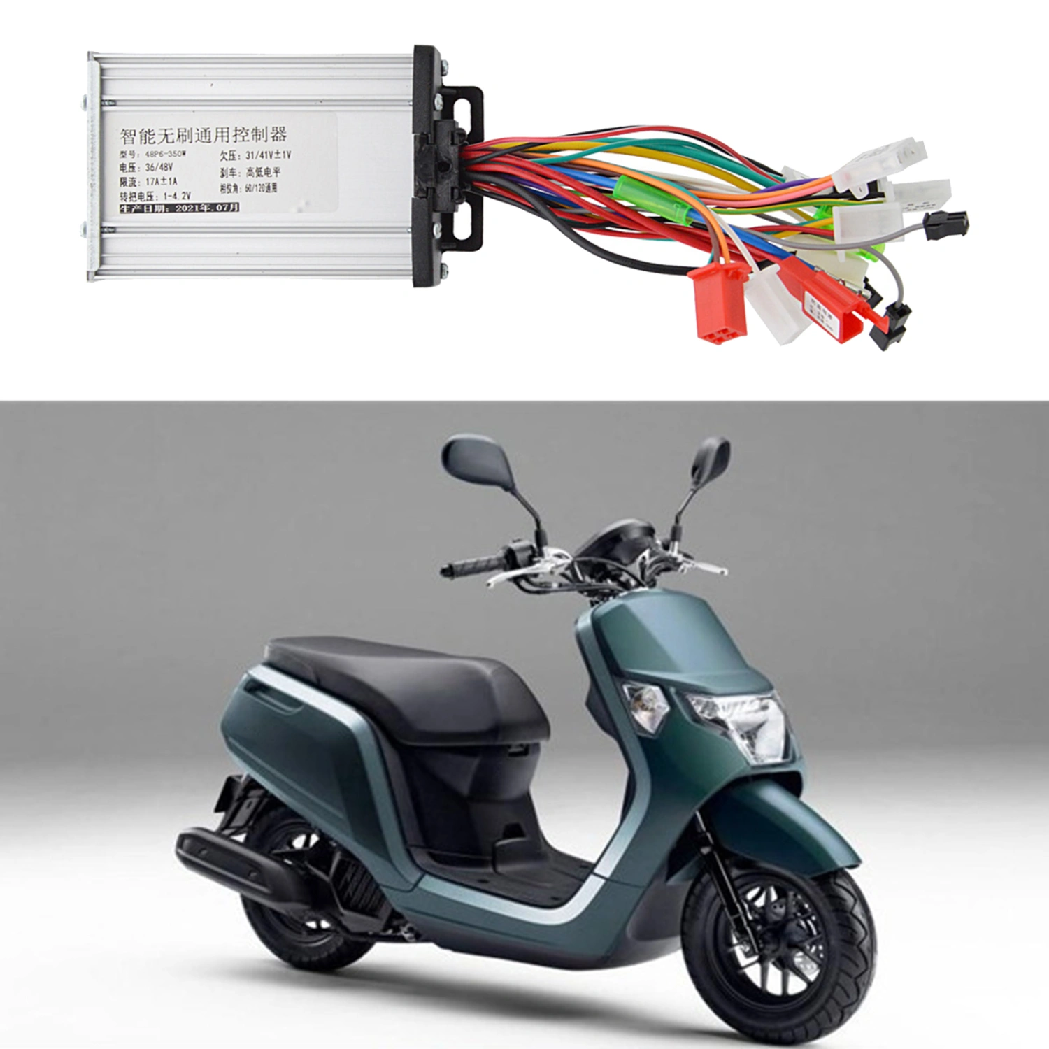 Brushless Controller Intelligent Dual Modes 350W 36V48V Electric Vehicle Brushless DC Motor Speed Controller for Bicycle