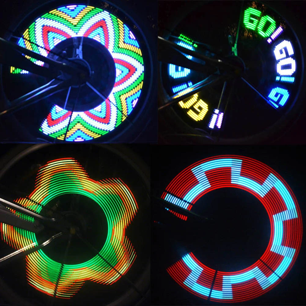 32LED DIY Bicycle Light Colorful Bike Wheel Spoke Light Cycling Tire Signal Lamp