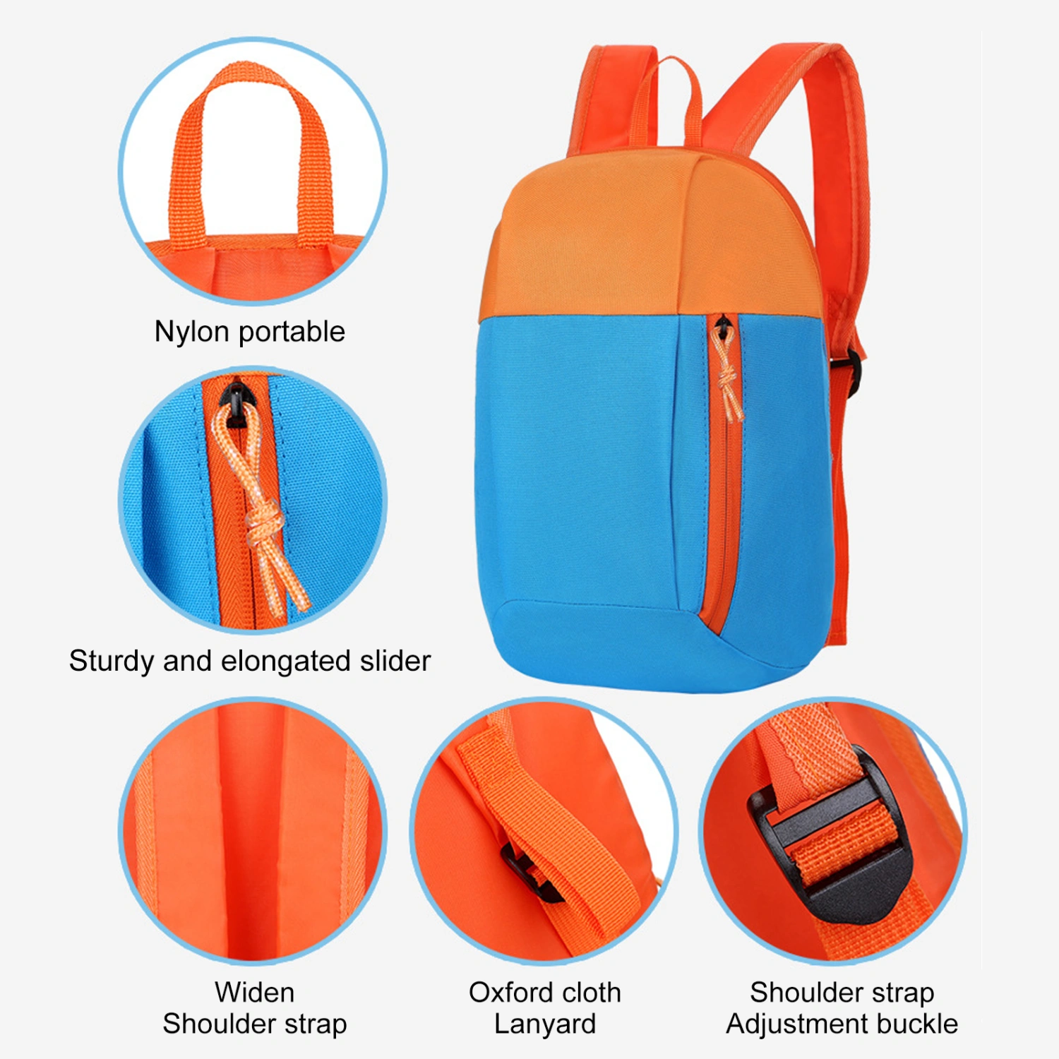 Ultralight Mini Backpack Widen Strap Oxford Cloth Adjustable Buckle Sport Backpack for Outdoor