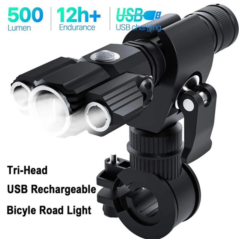 Bicycle Cycling Handlebar Mount Road LED Light Lamp Flashlight with Taillight