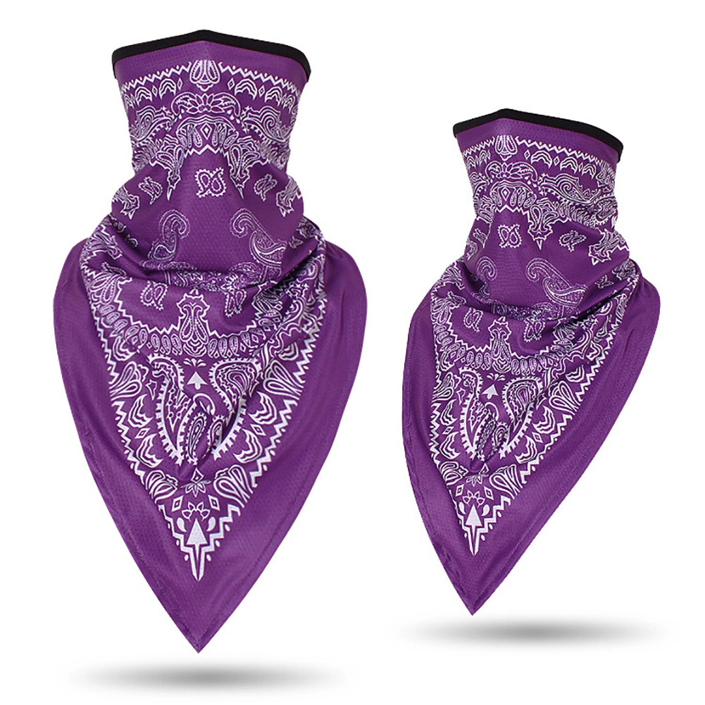 Fashion Printed Outdoor Cycling Breathable Anti UV Sun Triangle Face Cover Scarf