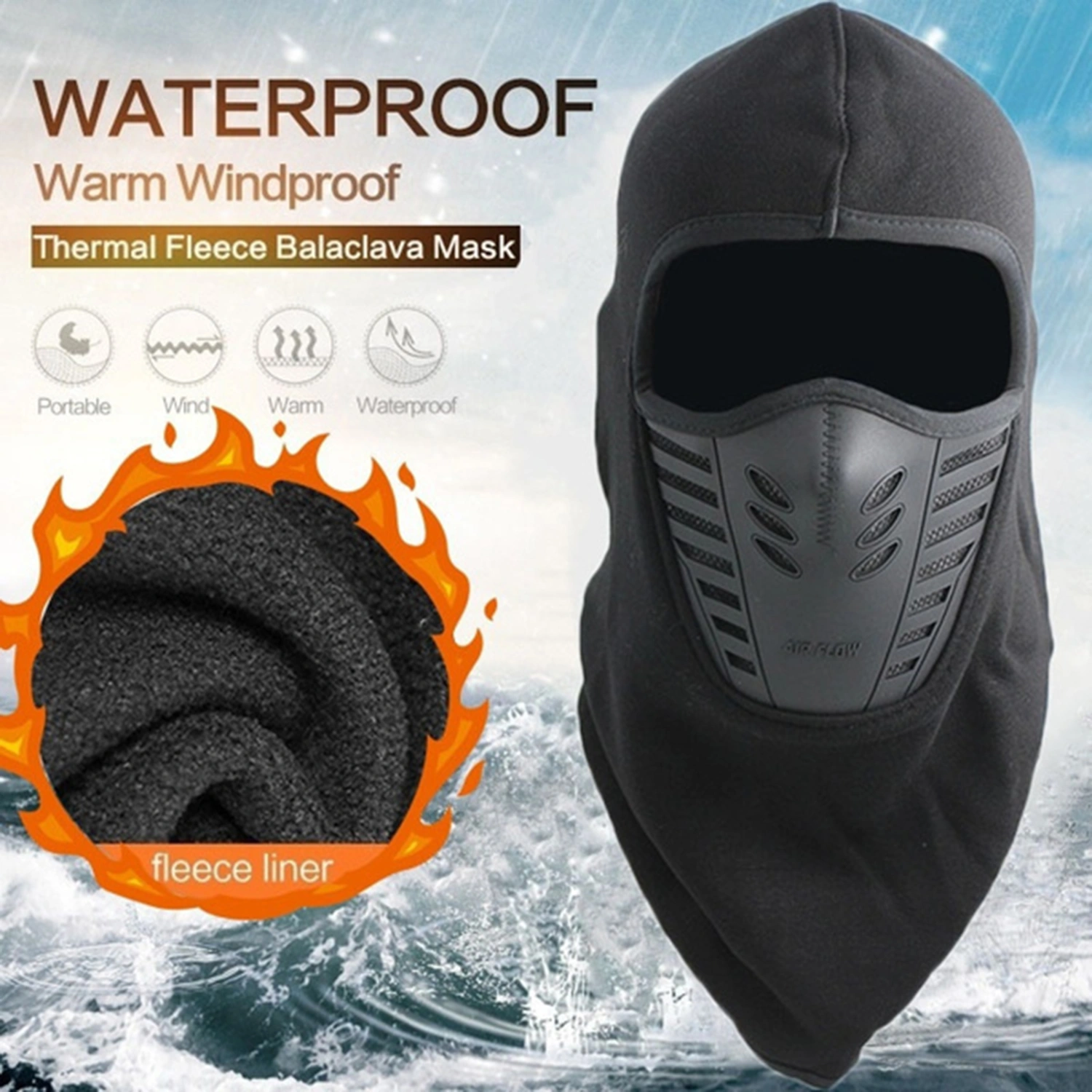 Full Protection Winter Cycling Motorcycle Skiing Beanie Balaclava Face Cover