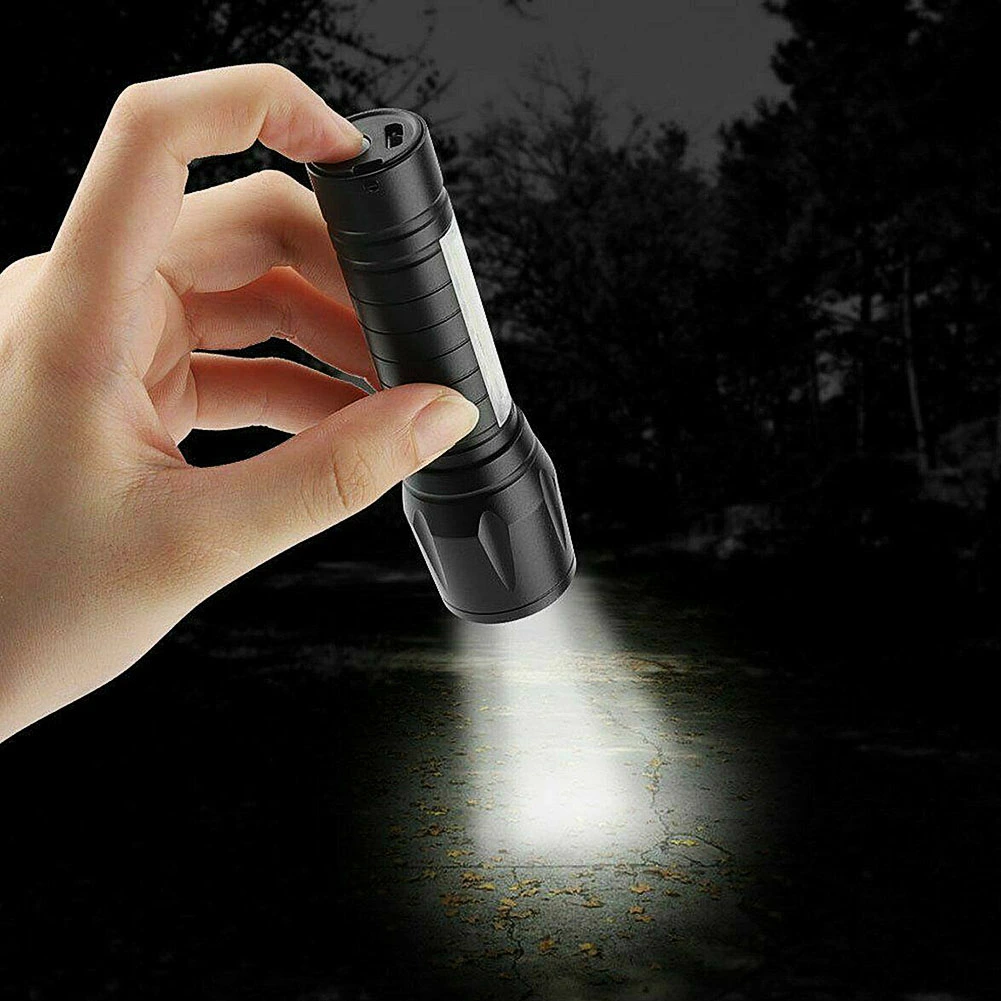 Outdoor Portable Super Bright USB Rechargeable COB LED Torch Lamp Flashlight