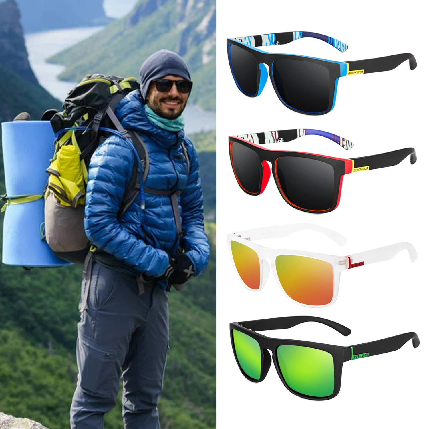 Polarized Glasses Anti-fog Eye Protective Comfortable to Wear Fishing Sports Polarized Sunglasses for Outdoor