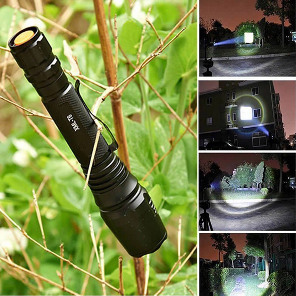 Outdoor Camping Hiking Zoomable Aluminum Alloy Bright LED Flashlight Torch Lamp