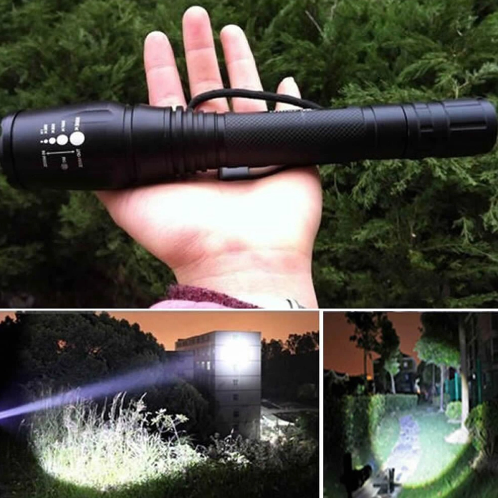 Outdoor Camping Hiking Zoomable Aluminum Alloy Bright LED Flashlight Torch Lamp