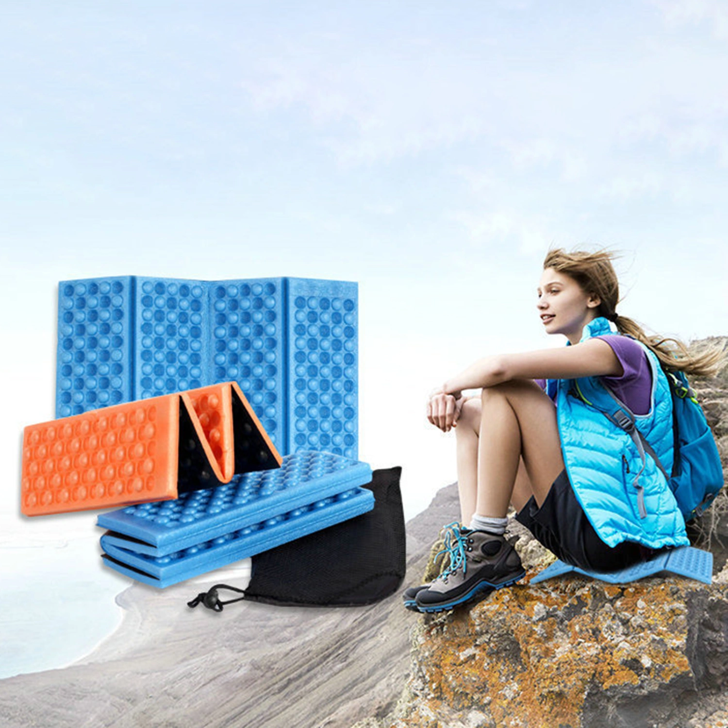 Outdoor Foldable Camping Hiking Beach Picnic XPE Seat Cushion Sitting Mat Pad